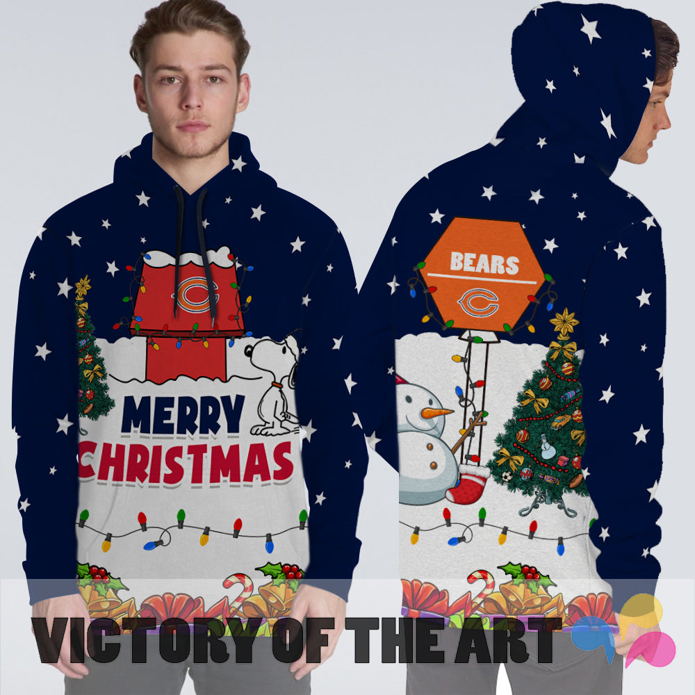 Funny Merry Christmas Chicago Bears Hoodie 2019