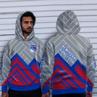 Simple Cross Line New York Rangers Hoodie