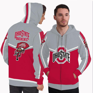 Strong Gorgeous Fitting Ohio State Buckeyes Zip Hoodie