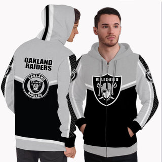 Strong Gorgeous Fitting Oakland Raiders Zip Hoodie