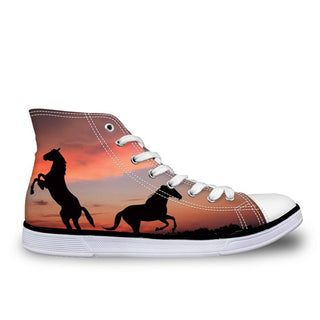 Classic 3D Crazy Horse High Top Shoes