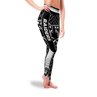 Small Line Circle Stylish Fashion Oakland Raiders Leggings