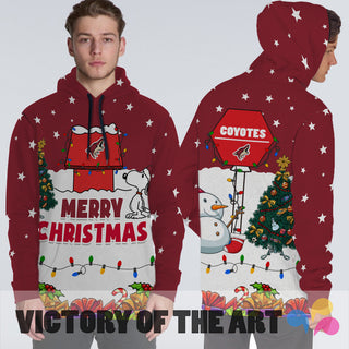 Funny Merry Christmas Arizona Coyotes Hoodie 2019