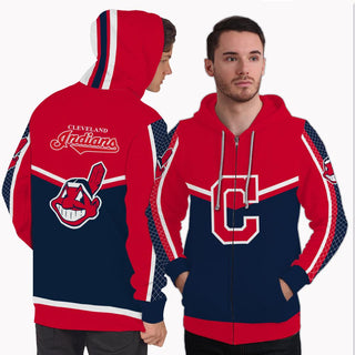 Strong Gorgeous Fitting Cleveland Indians Zip Hoodie