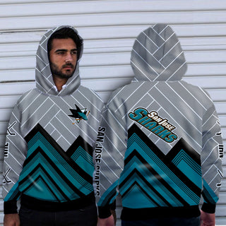 Simple Cross Line San Jose Sharks Hoodie