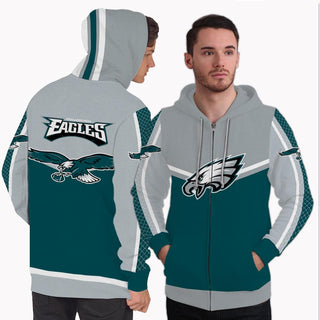 Strong Gorgeous Fitting Philadelphia Eagles Zip Hoodie