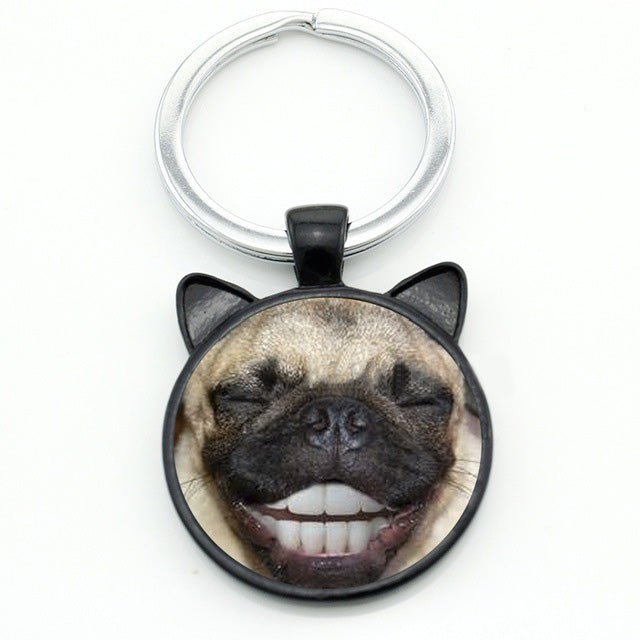 Happy Funny Dog Keychains