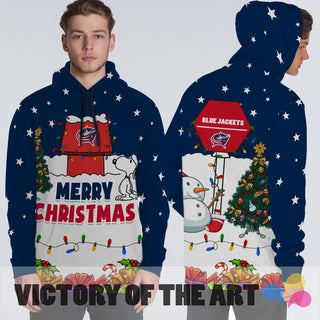 Funny Merry Christmas Columbus Blue Jackets Hoodie 2019