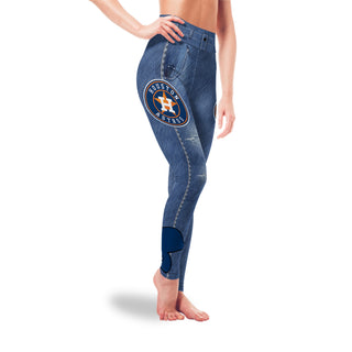 Amazing Blue Jeans Houston Astros Leggings