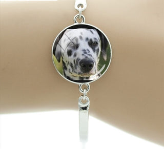 Cute Retriever Luby Brown Labrador Retriever Greyhound Round Glass Bracelets