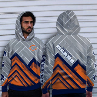 Fashion Cross Line Chicago Bears Hoodie