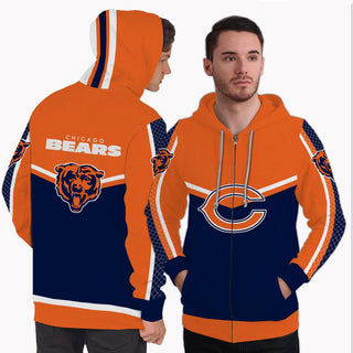 Strong Gorgeous Fitting Chicago Bears Zip Hoodie