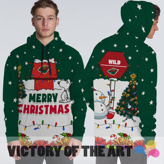 Funny Merry Christmas Minnesota Wild Hoodie 2019