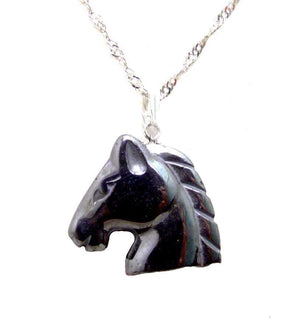 Horse Head Black Hematite Necklaces