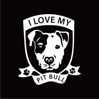 "I Love My Pit Bull" Dog Sticker