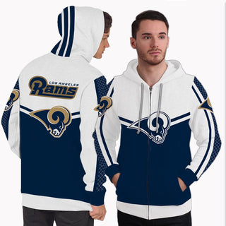 Strong Gorgeous Fitting Los Angeles Rams Zip Hoodie