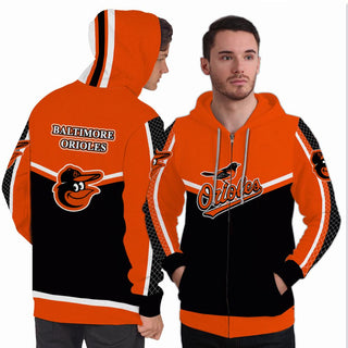 Strong Gorgeous Fitting Baltimore Orioles Zip Hoodie