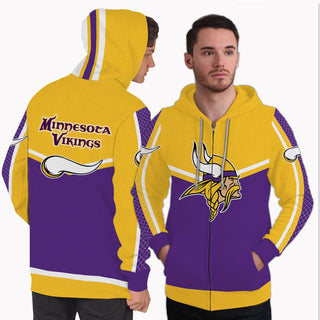 Strong Gorgeous Fitting Minnesota Vikings Zip Hoodie