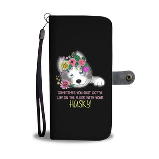 Lay On The Floor With You Husky Wallet Phone Cases