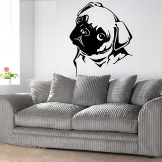 Black&White Pug Dog Stickers