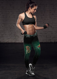 Inspired Cross Logo Minnesota Wild Leggings