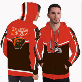 Strong Gorgeous Fitting Cleveland Browns Zip Hoodie