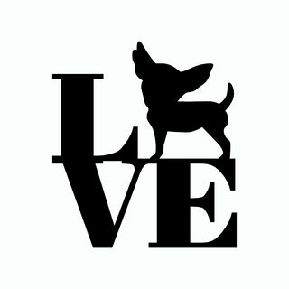 Love Chihuahua Funny Dog Stickers