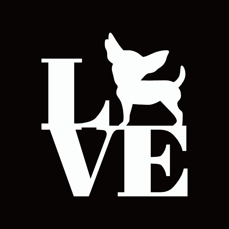 Love Chihuahua Funny Dog Stickers