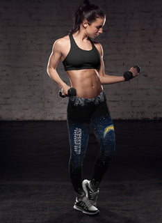 Inspired Cross Logo Los Angeles Chargers Leggings