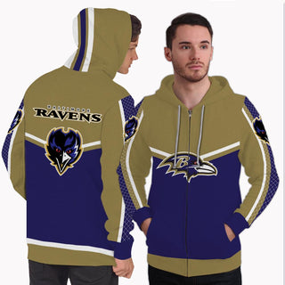 Strong Gorgeous Fitting Baltimore Ravens Zip Hoodie