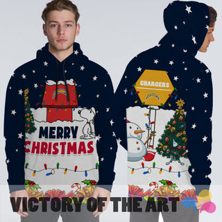Funny Merry Christmas Los Angeles Chargers Hoodie 2019