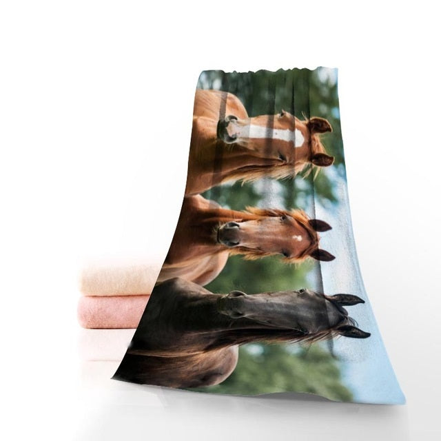 Custom Funny Horse Towels