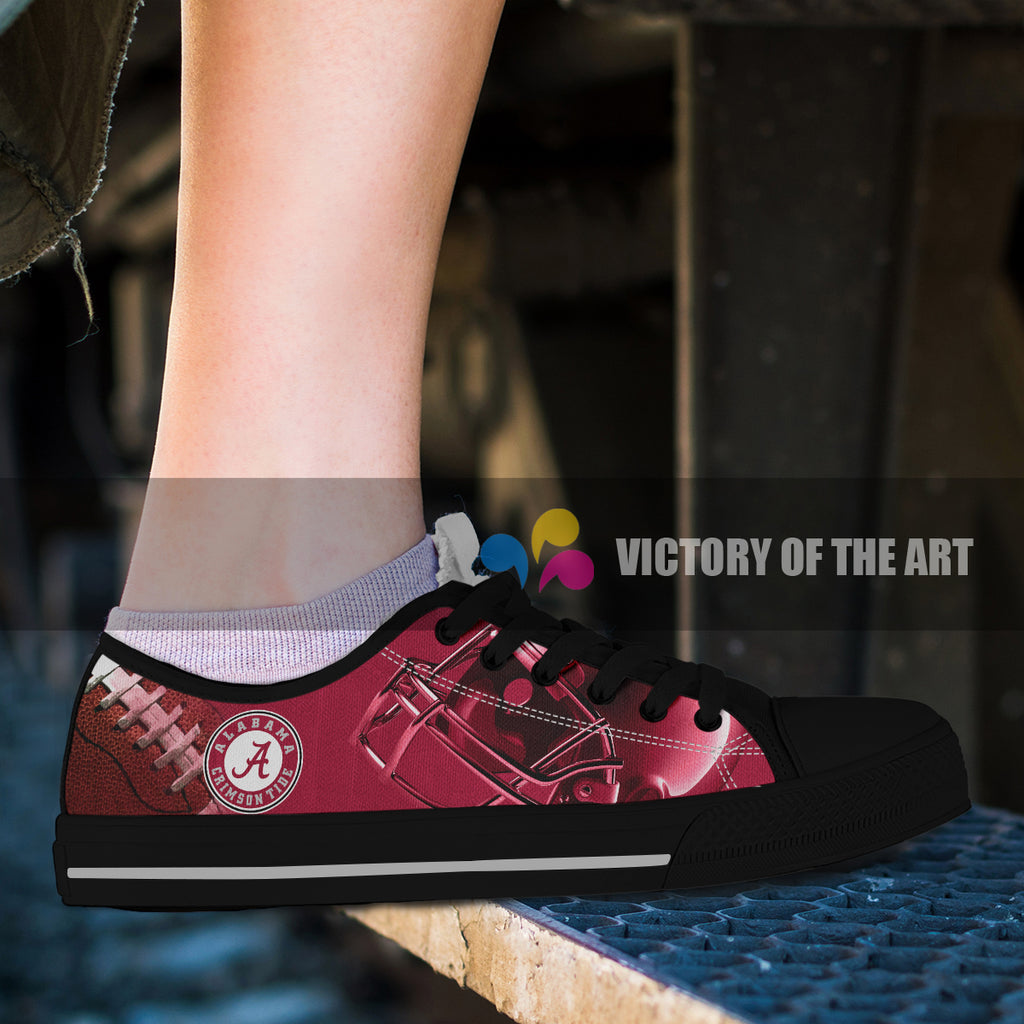 Artistic Scratch Of Alabama Crimson Tide Low Top Shoes