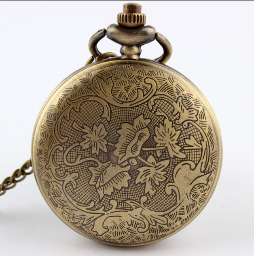 Antique Bronze Knight Ride Horse Quartz Pocket Watch Necklaces