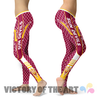 Amazing Line Circle Stylish Fashion Arizona State Sun Devils Leggings