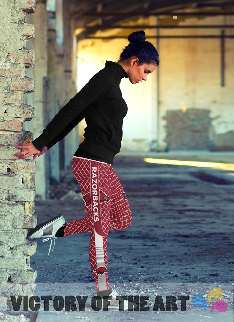 Amazing Line Circle Stylish Fashion Arkansas Razorbacks Leggings