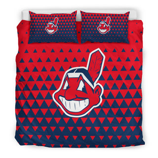 Fascinating Icon Pretty Logo Cleveland Indians Bedding Set