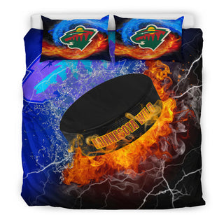 Fight Like Fire And Ice Minnesota Wild Bedding Sets
