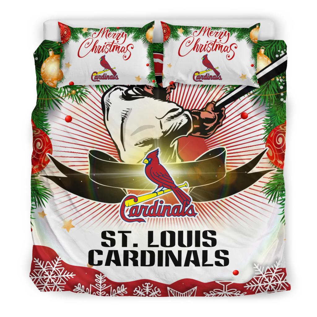 Colorful Gift Shop Merry Christmas St. Louis Cardinals Bedding Sets