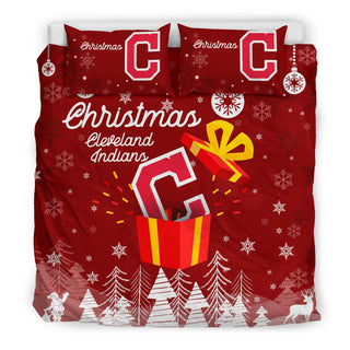 Merry Christmas Gift Cleveland Indians Bedding Sets