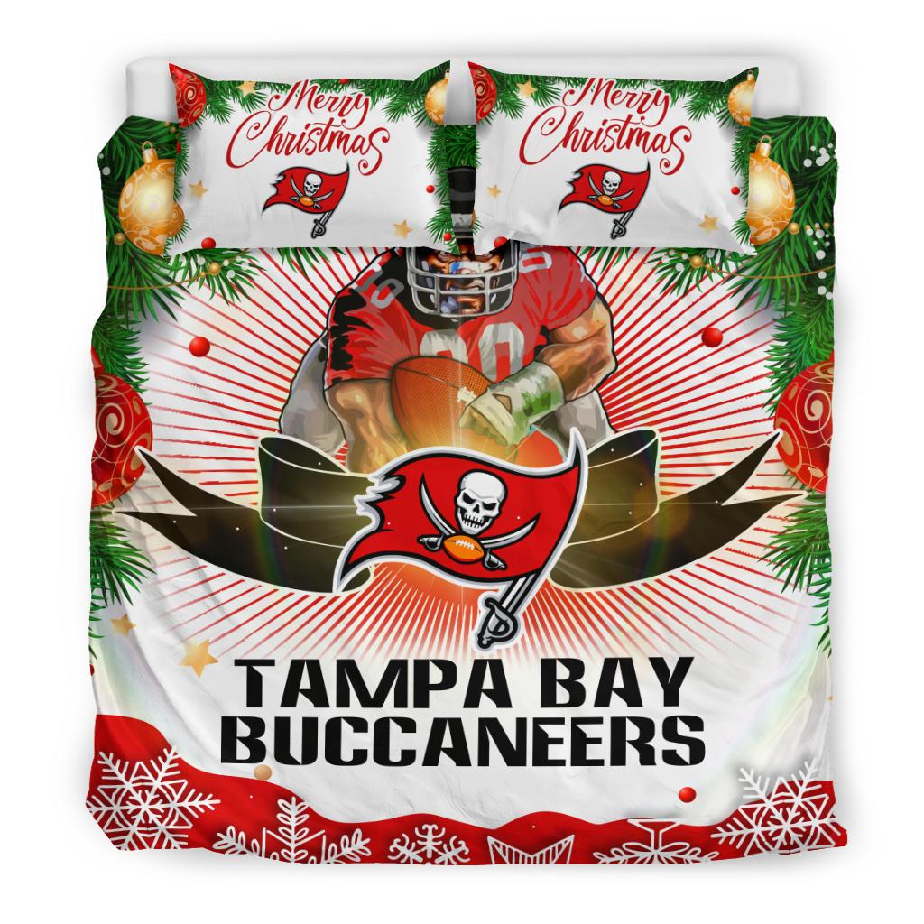 Colorful Gift Shop Merry Christmas Tampa Bay Buccaneers Bedding Sets