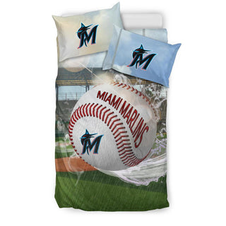 Pro Shop Sunshine And Raining Miami Marlins Bedding Sets