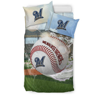 Pro Shop Sunshine And Raining Milwaukee Brewers Bedding Sets