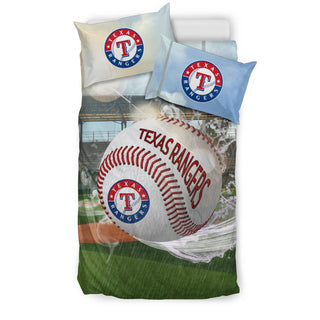 Pro Shop Sunshine And Raining Texas Rangers Bedding Sets