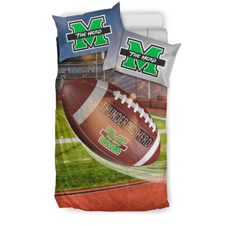 Pro Shop Sunshine And Raining Marshall Thundering Herd Bedding Sets