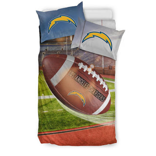 Pro Shop Sunshine And Raining Los Angeles Chargers Bedding Sets