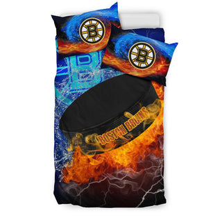 Pro Shop Fire And Ice Boston Bruins Bedding Sets
