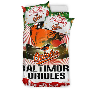 Colorful Gift Shop Merry Christmas Baltimore Orioles Bedding Sets