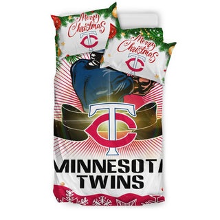 Colorful Gift Shop Merry Christmas Minnesota Twins Bedding Sets