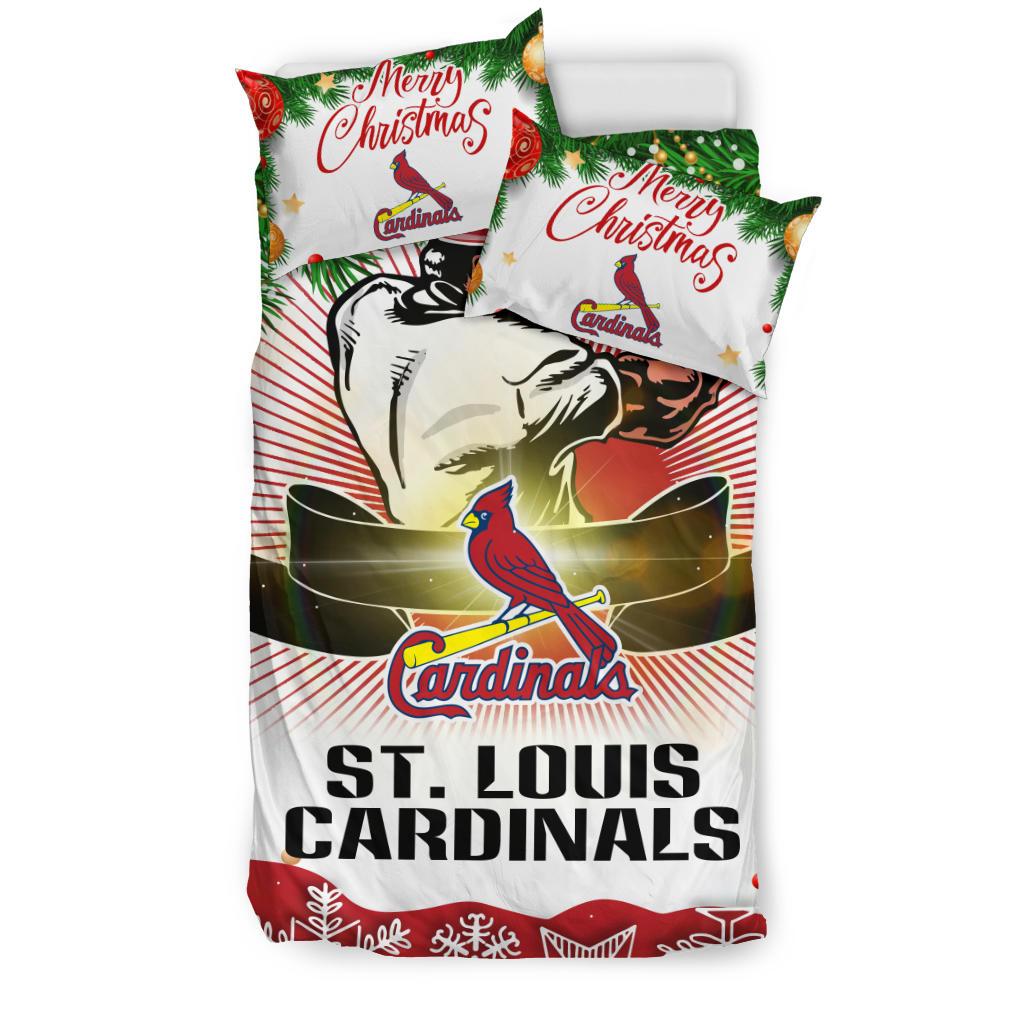 Colorful Gift Shop Merry Christmas St. Louis Cardinals Bedding Sets
